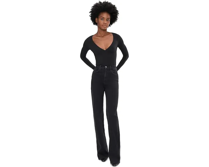 Лонгслив Round Two Long Sleeve с глубоким V-вырезом из стрейч-джерси Free People