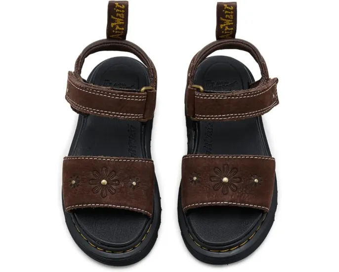 Детские сандалии Dr. Martens Marlowe Flower J с тиснеными цветами и пряжками