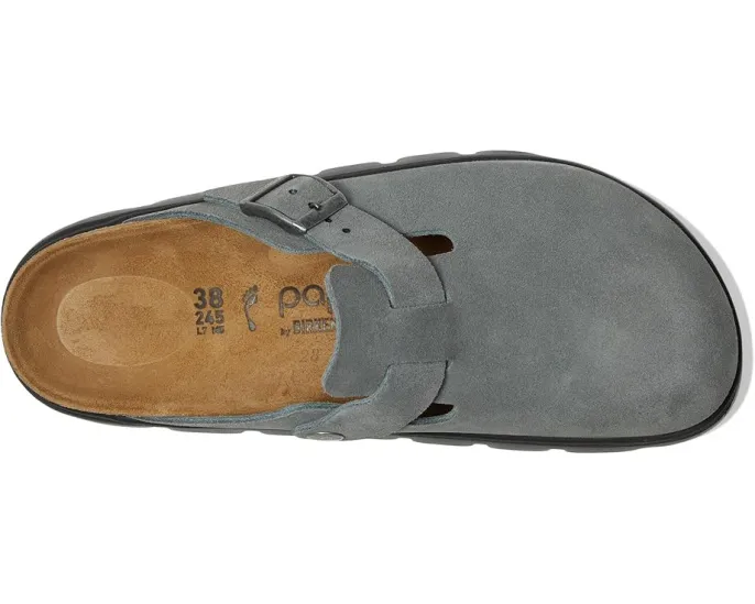 Биркенштоки Boston Chunky на платформе из замши