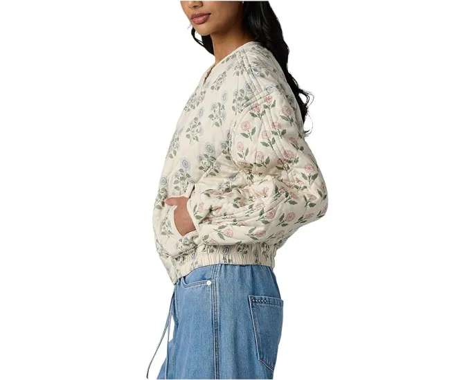 Куртка-бомбер Blank NYC Block Party стеганая с цветочным принтом