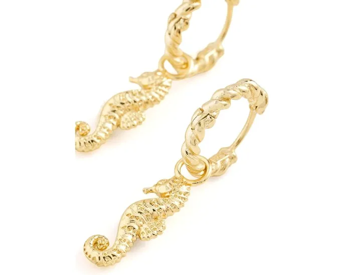 Серьги-конго Kendra Scott Seahorse с подвесками-морскими коньками