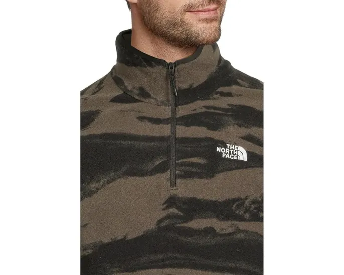Флисовая куртка The North Face Glacier с принтом и молнией на четверть