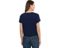 Jackie Raw Edge Crew Neck Tee