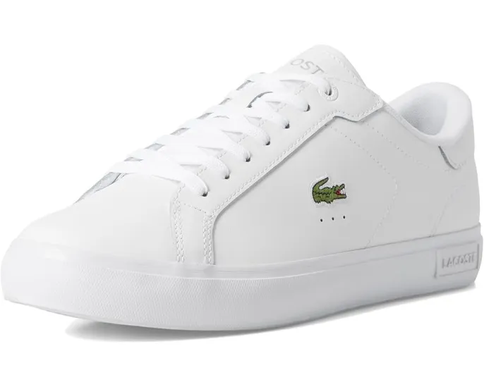 Кроссовки Lacoste Powercourt с верхом из кожи и контрастным крокодилом