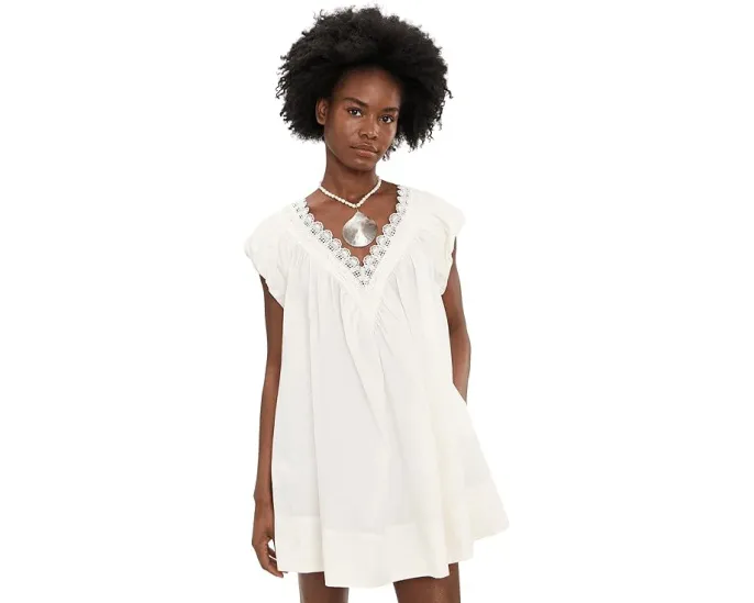 Мини платье Sundazed от Free People с V-образным вырезом