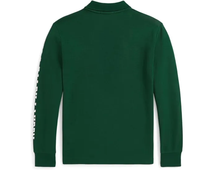 Поло Polo Ralph Lauren Kids из хлопковой сетки с логотипом для детей старшего возраста