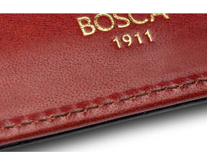 Кошелек для переднего кармана Bosca из состаренной кожи с окошком для ID