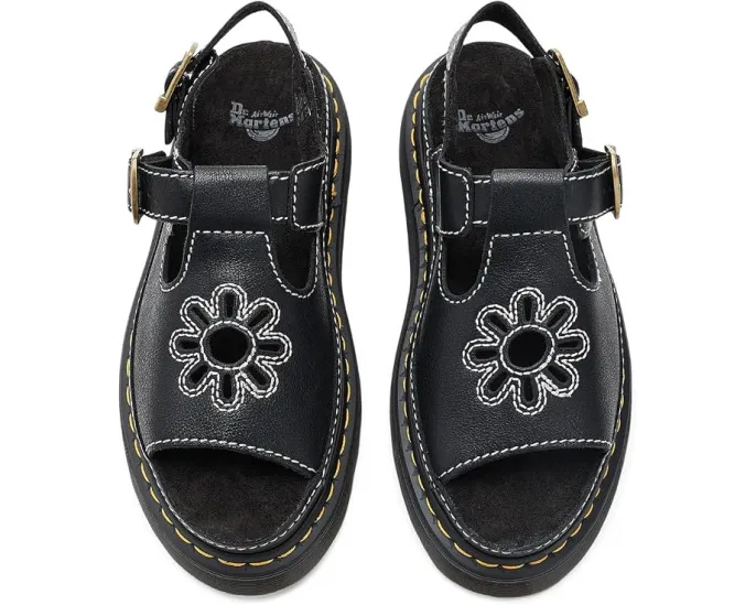 Сандалии Dr. Martens Dunnet Flower с вырезом в виде цветка на платформе