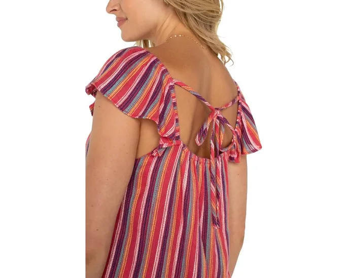 Топ Liverpool Los Angeles с пышными рукавами и завязками из вискозы