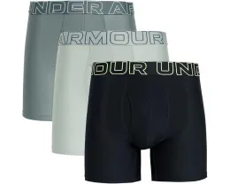 Under Armour набор из 3 боксеров Performance Tech Mesh Solid длиной 6 дюймов (15.24 см) с сетчатой тканью