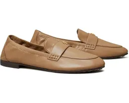 Лоферы Tory Burch Ballet из замши с деталью Double T
