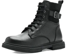 Spring Step Urbanattire кожаные полусапожки в байкерском стиле с молнией и пряжкой