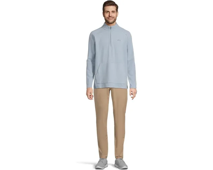 Толстовка TravisMathew Performance Waffle с полузастежкой и карманом кенгуру