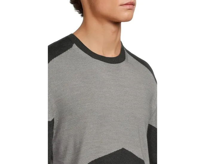 Свитер Armani Exchange из шерстяной смеси с цветными блоками