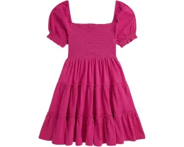 Платье Polo Ralph Lauren Kids из хлопкового джерси со сборками