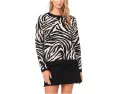 Свитер Vince Camuto с рисунком зебры и круглым вырезом