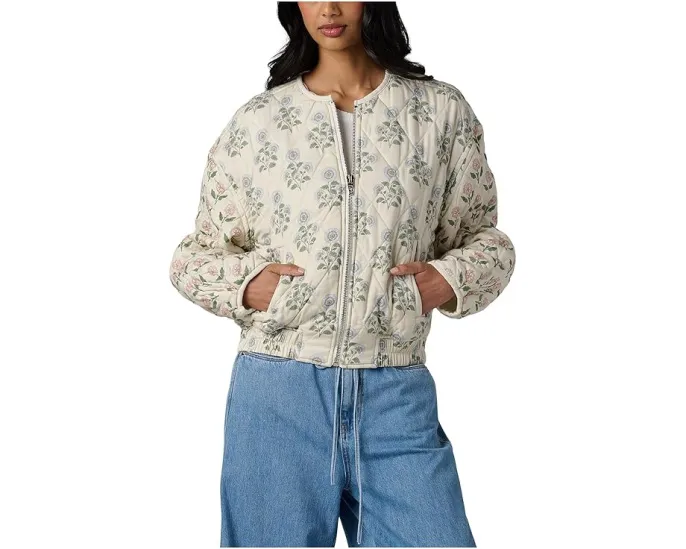 Куртка-бомбер Blank NYC Block Party стеганая с цветочным принтом
