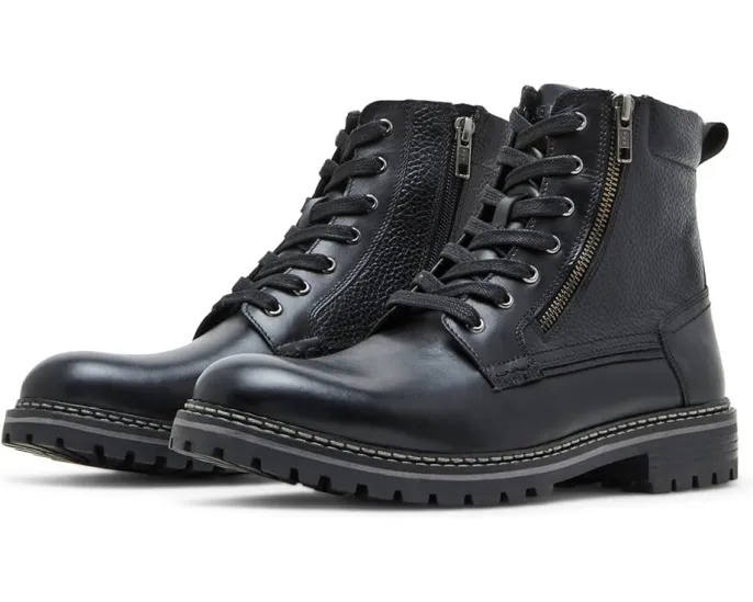Мужские кожаные ботинки Steve Madden Rydder с боковой молнией и круглым носком