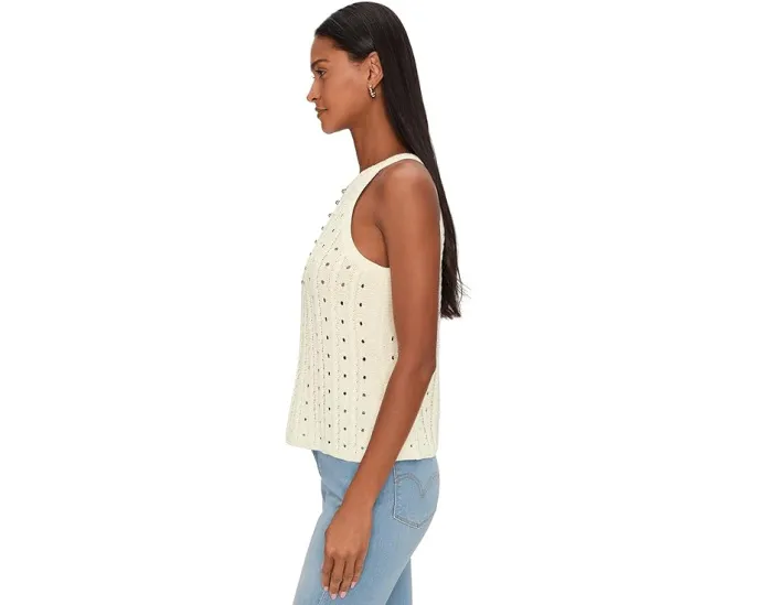 Топ Foster Sweater Tank с ажурной вязкой и планкой на пуговицах от Splendid