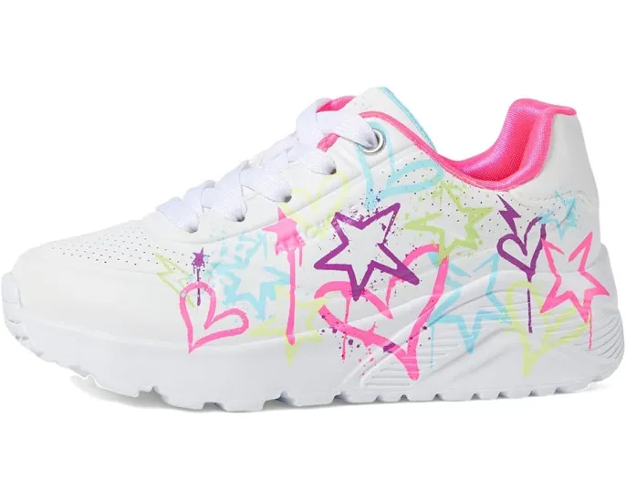 Детские кроссовки Skechers Uno Lite My Drip с принтом капель и звезд