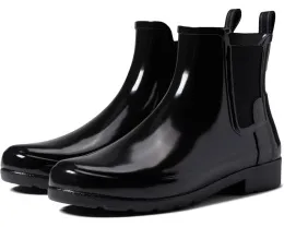 Сапоги Hunter Refined Chelsea Gloss водостойкие с эластичной вставкой