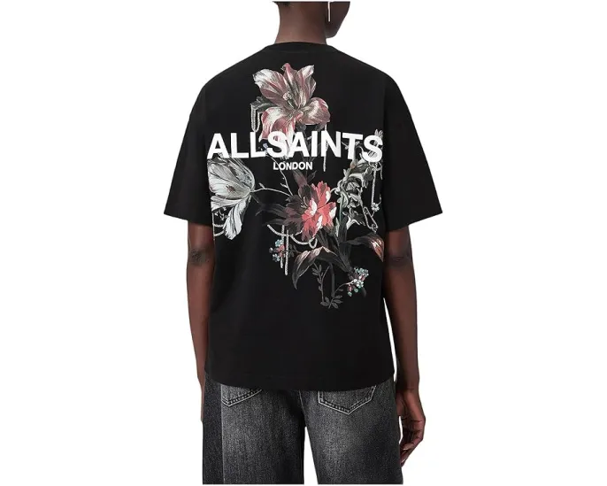 Футболка AllSaints Ania Etta с оверсайз крой и принтом