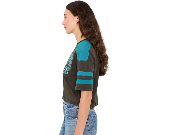 Junk Food Clothing футболка кроп Miami Dolphins со стразами