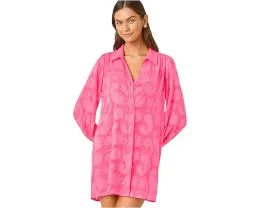 Кардиган-накидка Lilly Pulitzer Sadira Clip с воротником и плиссировкой на спинке