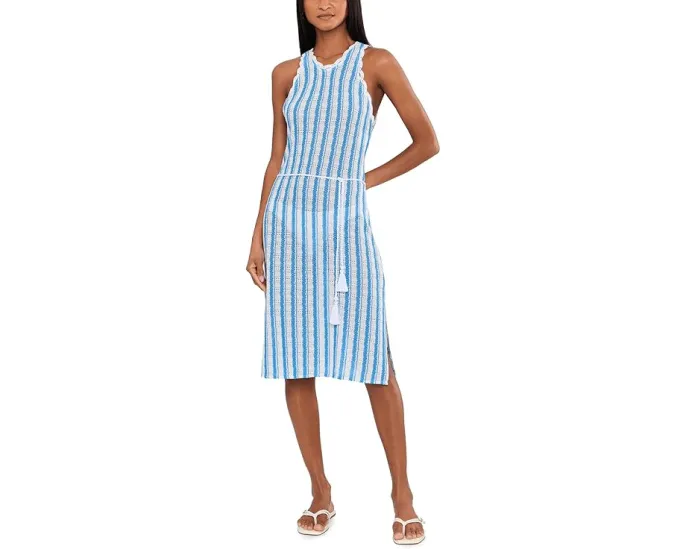 Beachy High Neck Crochet Lace Belter Dress