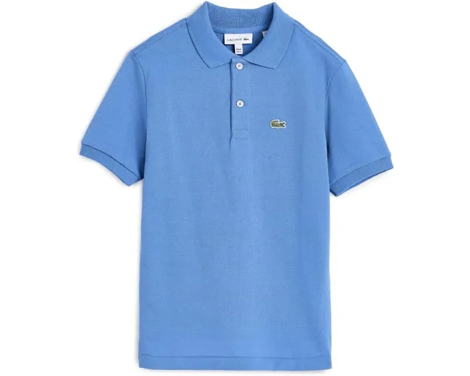 Детское поло Lacoste Kids Petit Pique из хлопкового пике с вышитым крокодилом