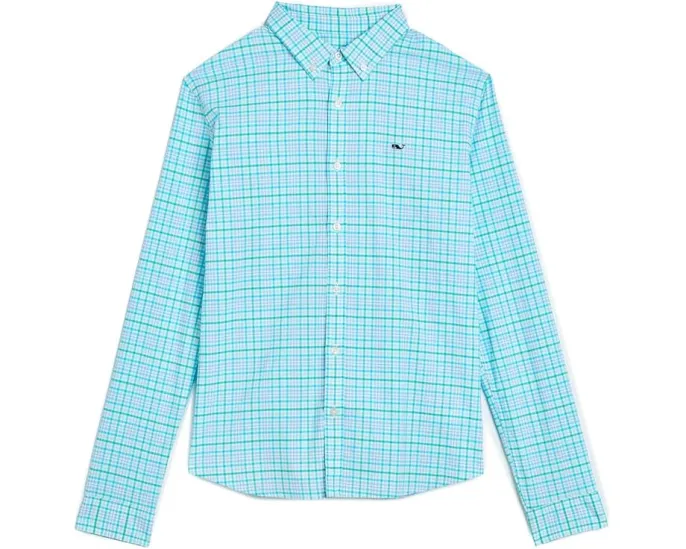 Рубашка Vineyard Vines Tiki Torch Plaid Performance из хлопка в клетку