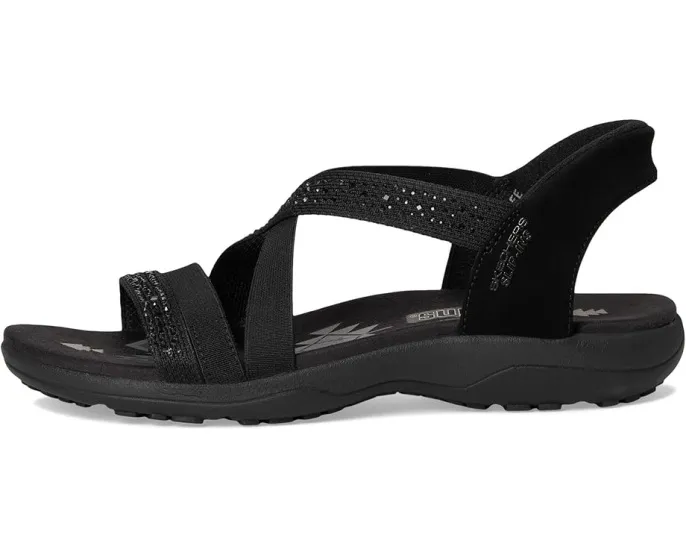 Сандалии Skechers Reggae Slim Summer Sparkle с украшениями из страз и технологией Hands Free Slip Ins
