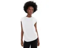 Топ Vince Relaxed Short Sleeve Drape Top с драпировкой на плече