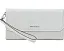 Клатч MICHAEL Michael Kors Jet Set Medium White на запястье