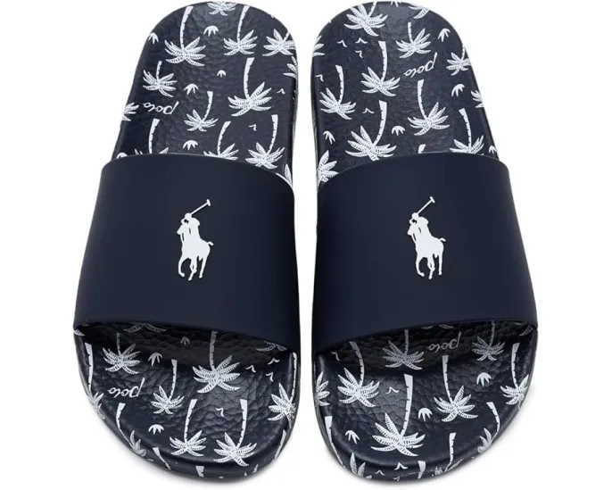 Сланцы Polo Ralph Lauren с цветочным принтом и мягкой подошвой EVA