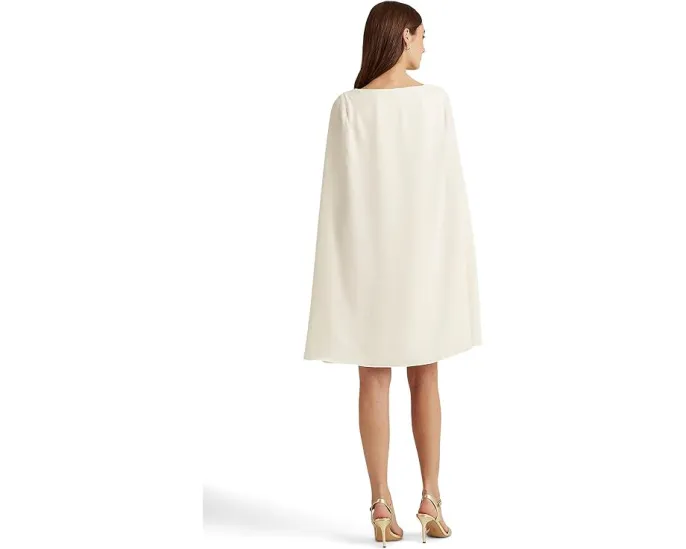 Коктейльное платье Lauren Ralph Lauren с накидкой-пелериной из жоржета