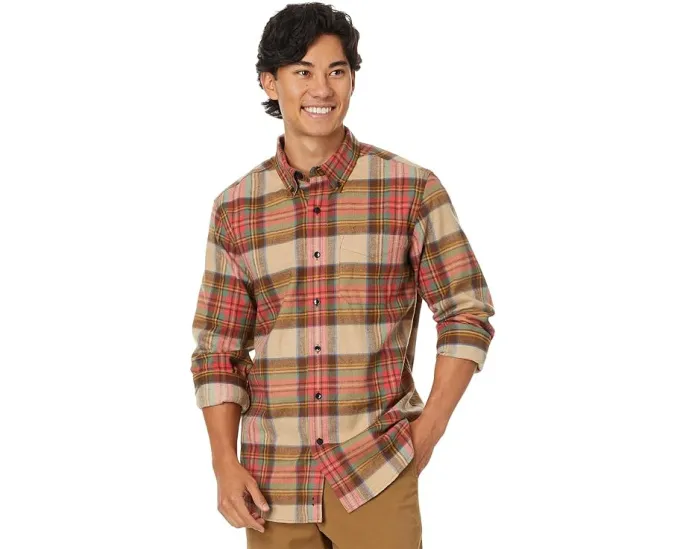 Рубашка L.L.Bean Scotch Plaid Flannel классического кроя из 100% хлопка