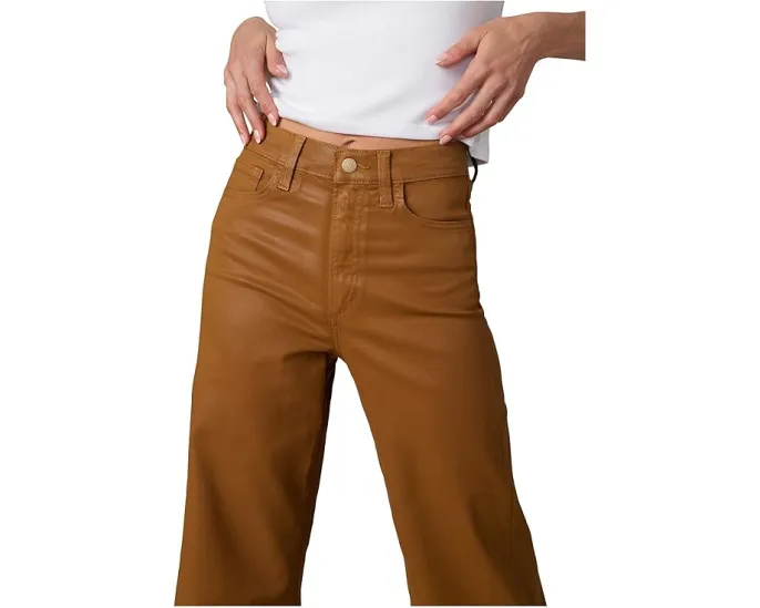 Joe's Jeans The Mia Wide Leg Ankle Coated джинсы с покрытием и длиной до щиколотки