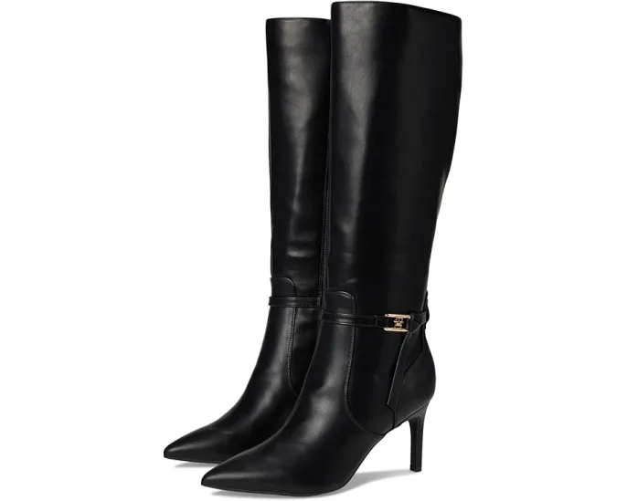 Ботинки Tommy Hilfiger Jullie до колена с пряжкой и каблуком шпилькой