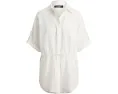 Туника Linen Roll-Tab Sleeve Tunic из льна с завязками Lauren Ralph Lauren