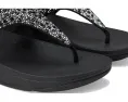 Сандалии FitFlop Lulu Crystal-Mix с микроволокном и клиновидным каблуком