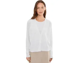 Кардиган Eileen Fisher с V-образным вырезом из органического льна и хлопка