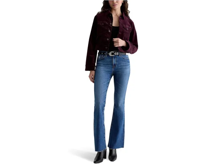 Джинсы AG Jeans Farrah Mid Rise Bootcut из хлопка с эластаном