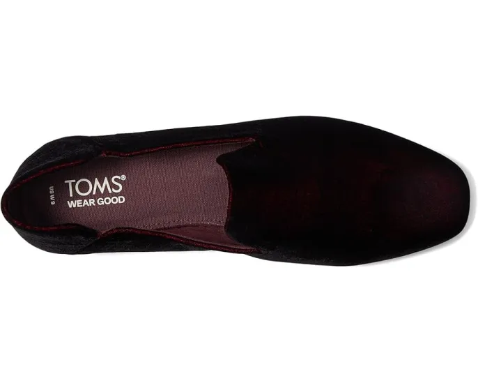 Лоферы TOMS Lara из бархата с квадратным носком