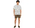 Сорочка Tommy Bahama Costa Wave Monstera Mash с коротким рукавом лагерь темный нефрит