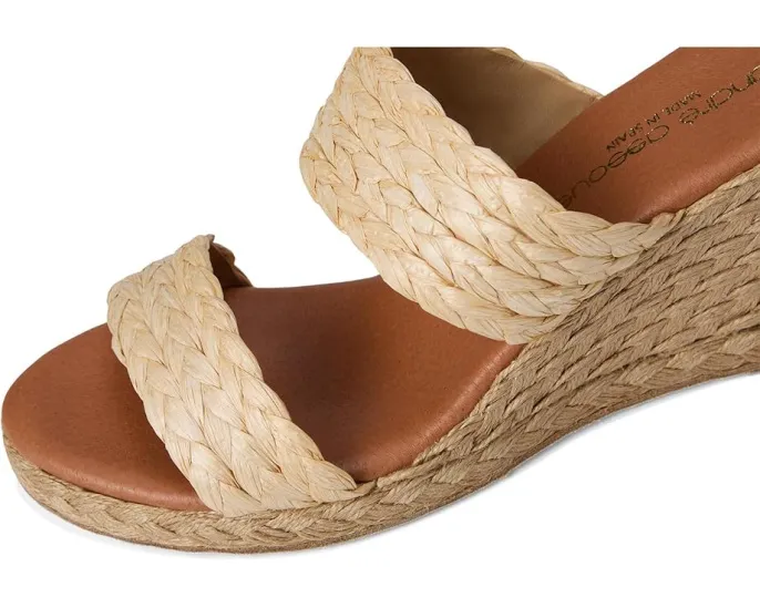 Босоножки Andre Assous Nolita Raffia на танкетке с открытым носком