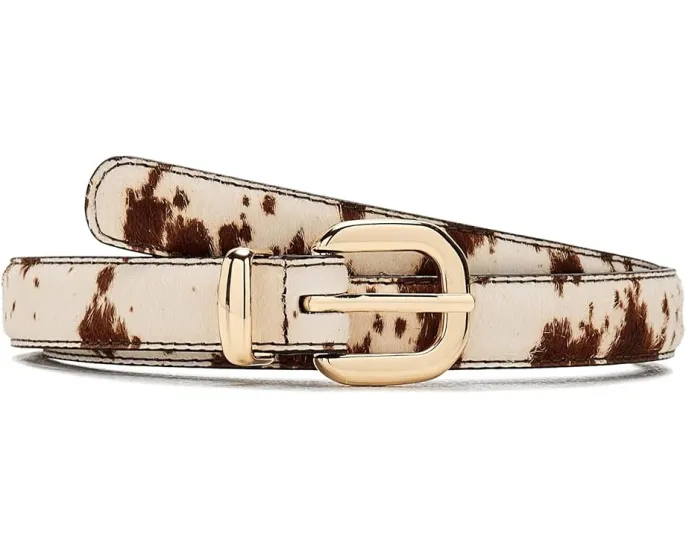 Узкий ремень Madewell Silvia Skinny Round Buckle из кожи с круглой пряжкой