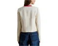 Блейзер Lauren Ralph Lauren Petite двухцветный из льняного твила с прямым кроем