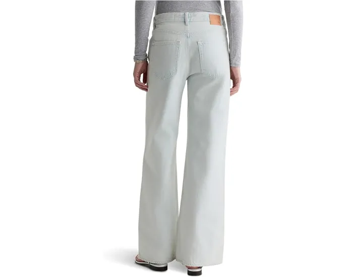 Джинсы Saige Mid-Rise Wide Leg AG Jeans в Luminance со свободной посадкой