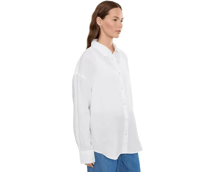 Faherty рубашка Laguna Linen Relaxed из льна с принтом